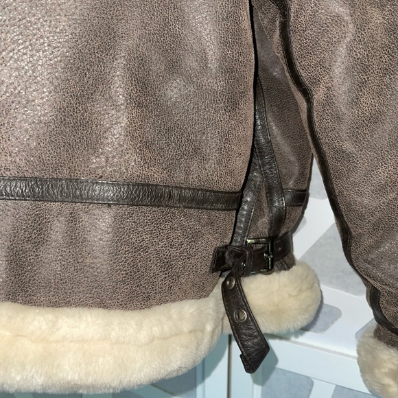 Leather and fur moto jacket - Picture 6 of 10